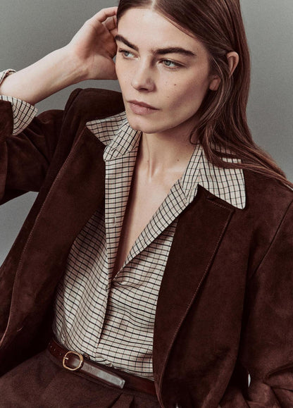 Suede Blazer in Blazers CHOCOLATE | VINCE Women