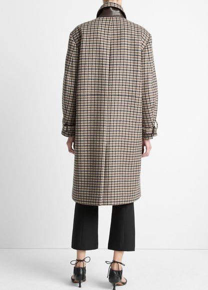Plaid Car Coat in Coats MULTI CHECK | VINCE Women