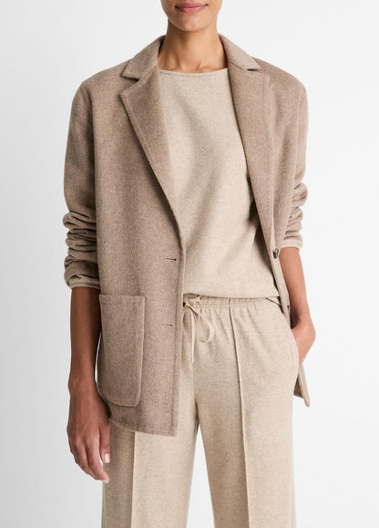 Double-Face Wool & Cashmere-Blend Blazer in Blazers HEATHER DOE | VINCE Women