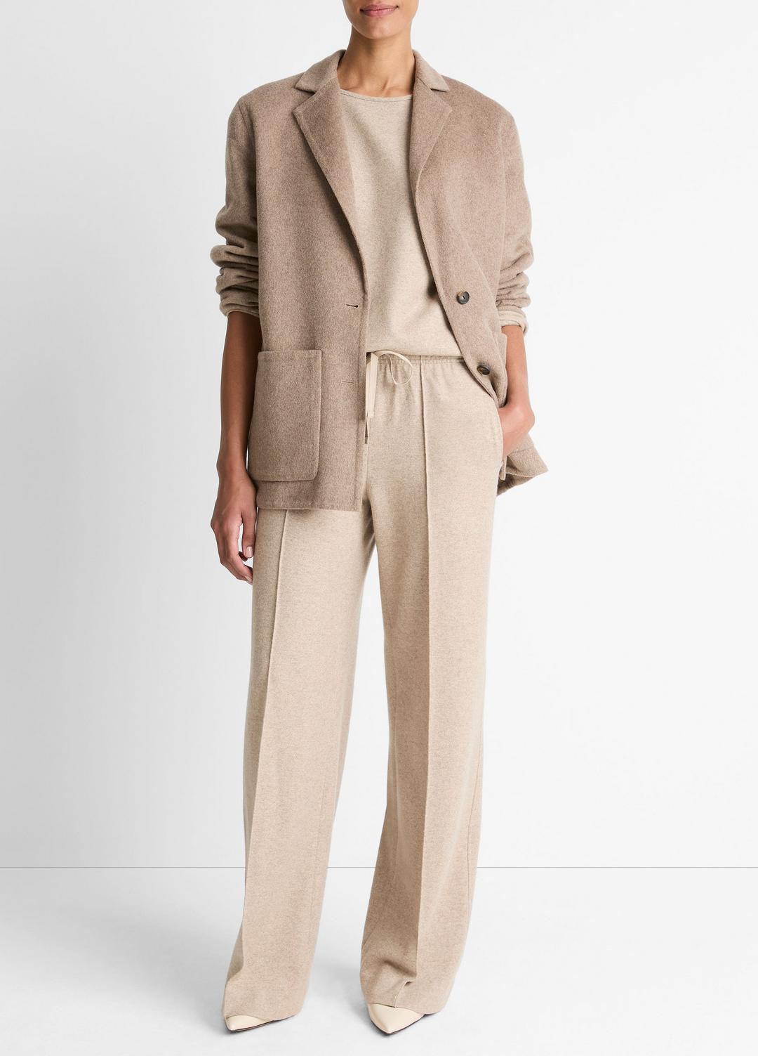 Double-Face Wool & Cashmere-Blend Blazer in Blazers HEATHER DOE | VINCE Women