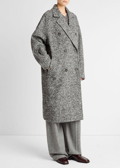 Italian Wool-Blend Overcoat in Coats GREYSTONE | VINCE Women