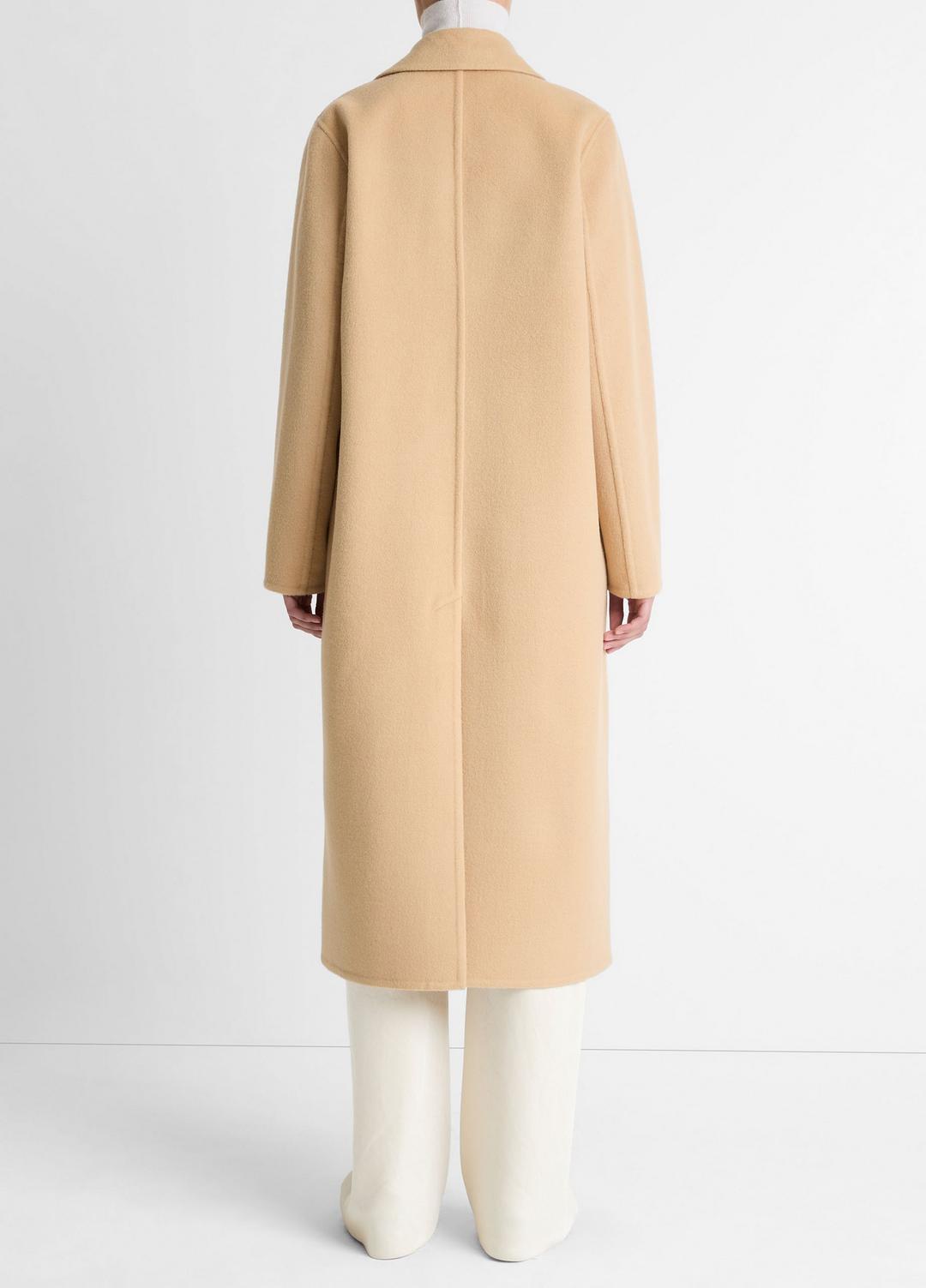 Wool-Blend Single-Breasted Coat in Coats CAMEL | VINCE Women