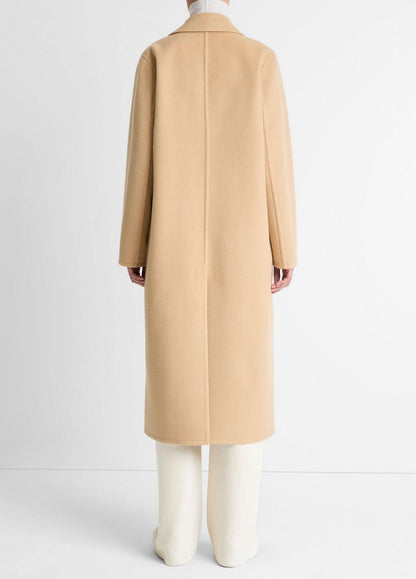 Wool-Blend Single-Breasted Coat in Coats CAMEL | VINCE Women
