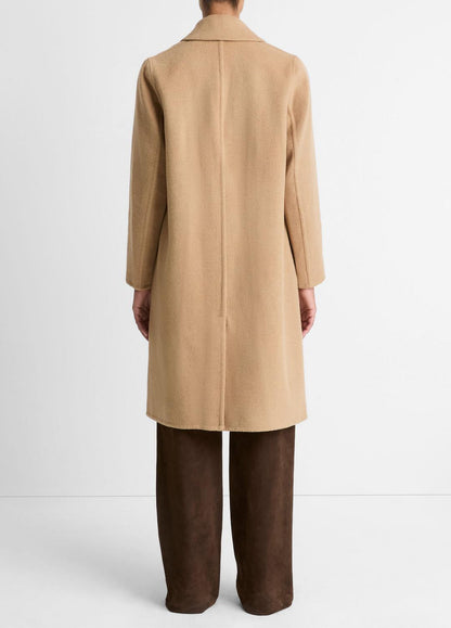 Classic Wool-Blend Straight Coat in Coats CAMELLO | VINCE Women