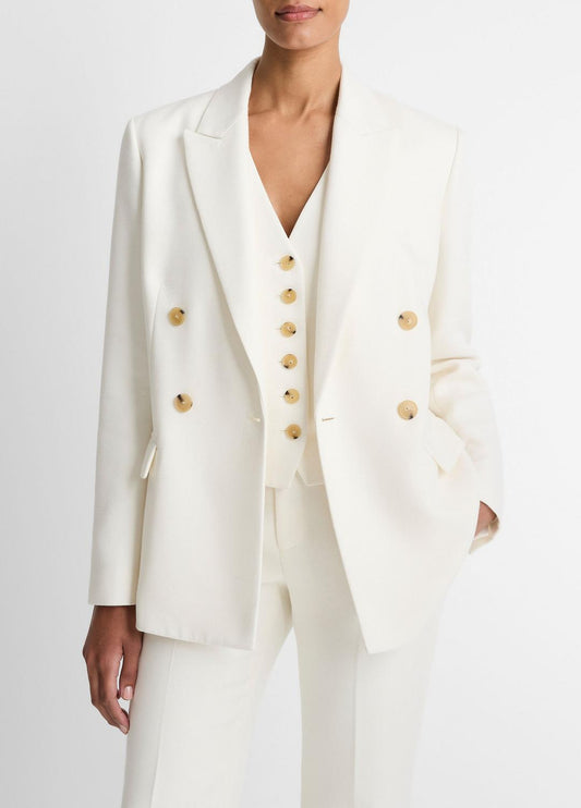 Sculptural Tailored Blazer in Blazers OFF WHITE | VINCE Women