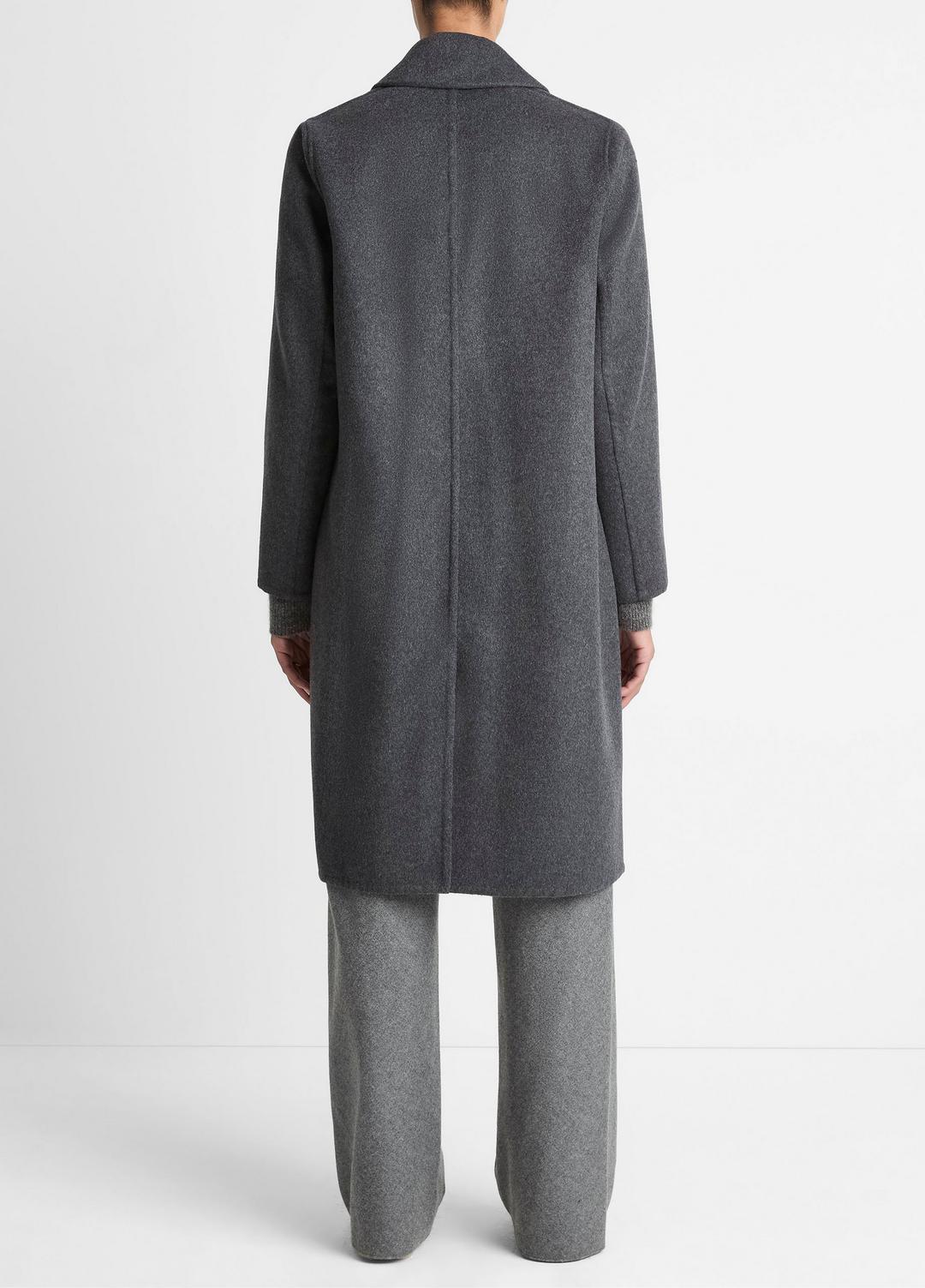 Classic Wool-Blend Straight Coat in Coats CHARCOAL | VINCE Women