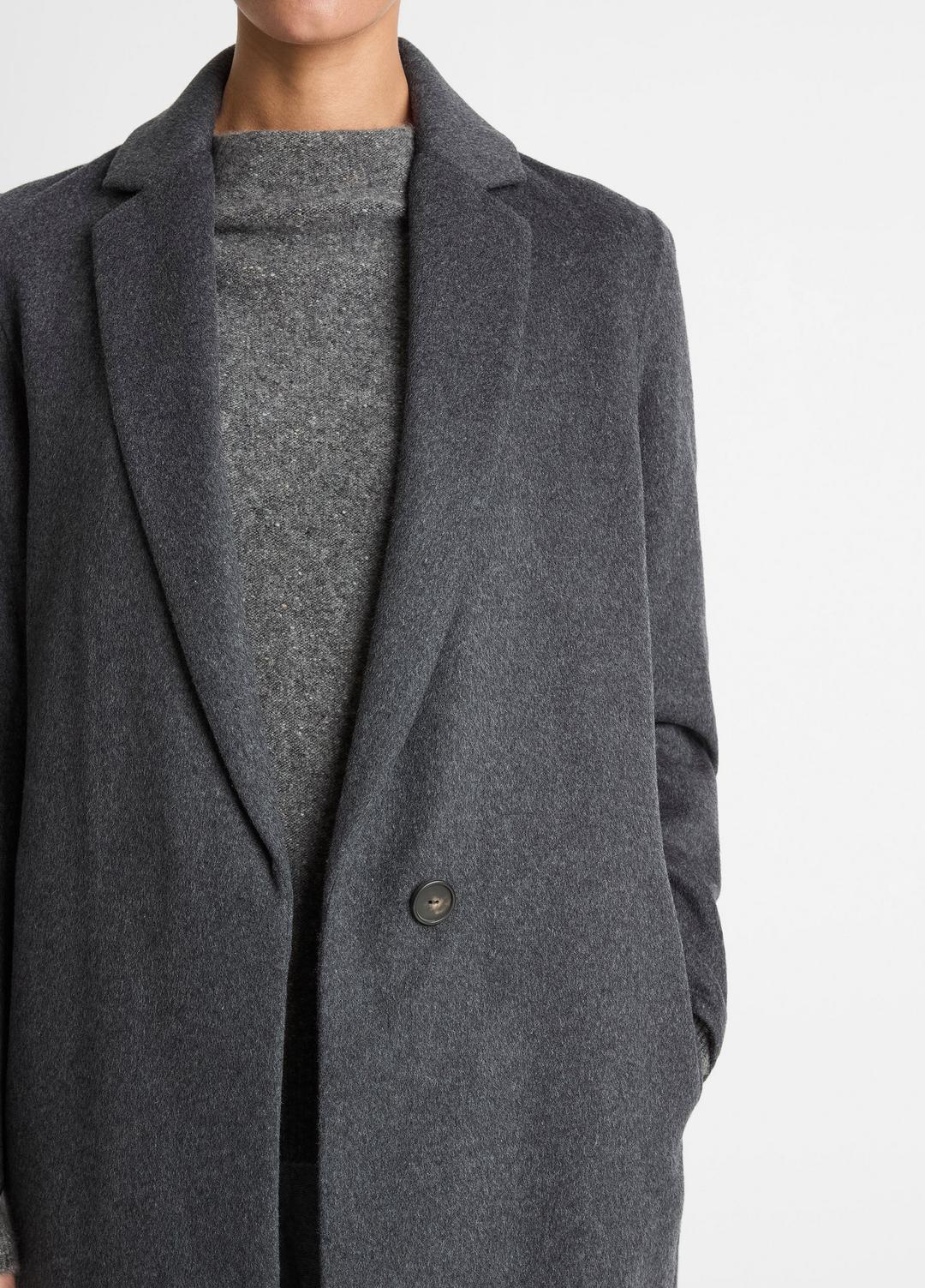 Classic Wool-Blend Straight Coat in Coats CHARCOAL | VINCE Women