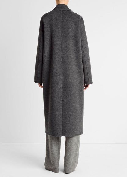Wool-Blend Single-Breasted Coat in Coats CHARCOAL | VINCE Women