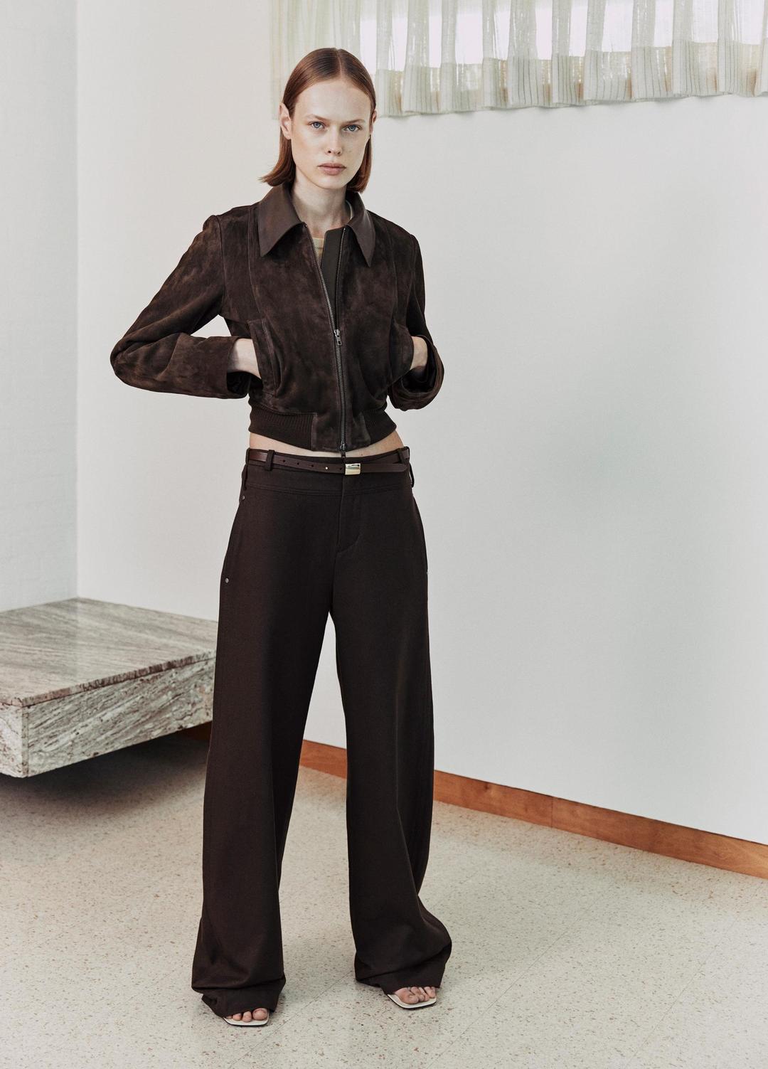Suede Shrunken Bomber Jacket  in Jackets WILLOW | VINCE Women