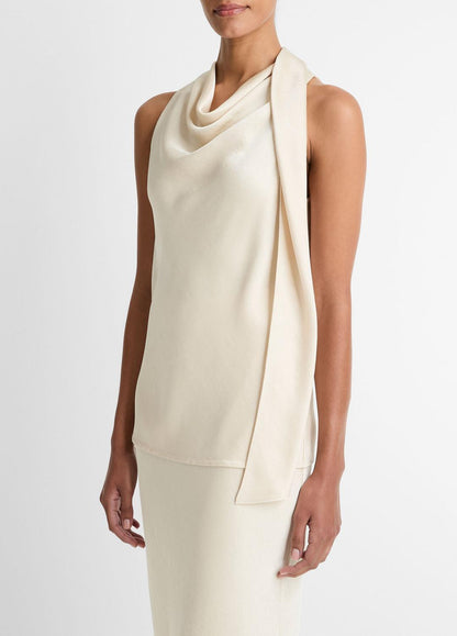 Satin Scarf Top in Tank Tops BONA | VINCE Women