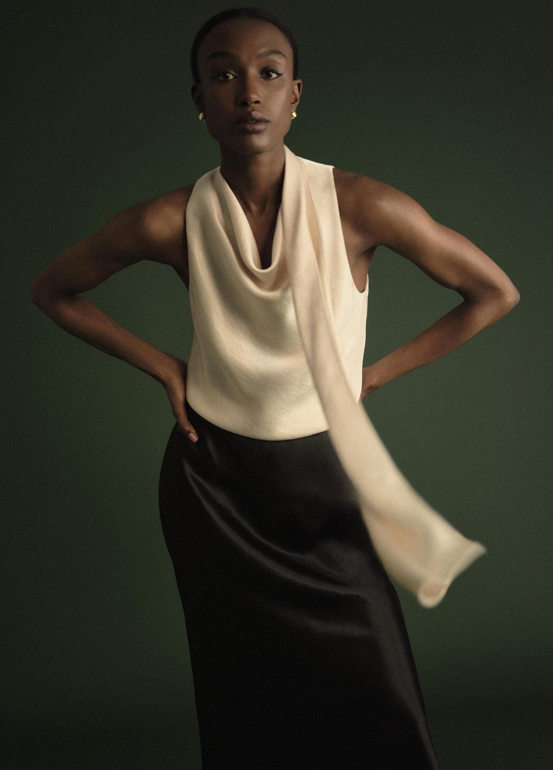 Satin Scarf Top in Tank Tops BONA | VINCE Women