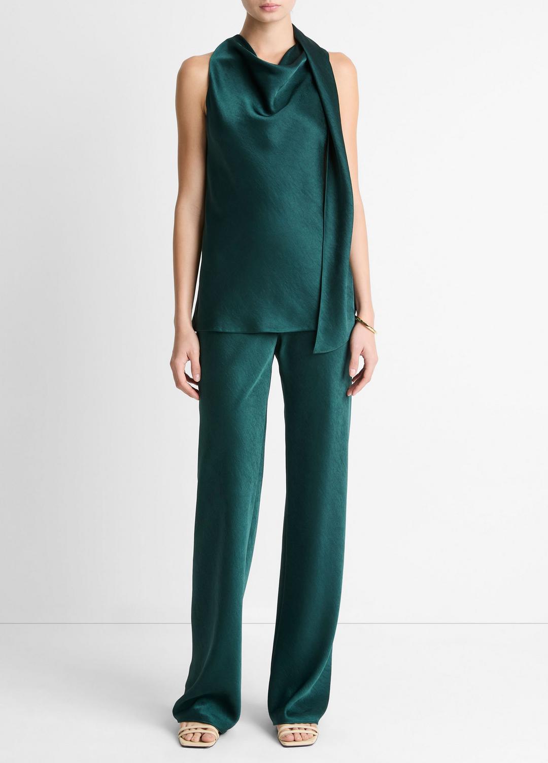 Satin Scarf Top in Tank Tops JUNIPER | VINCE Women