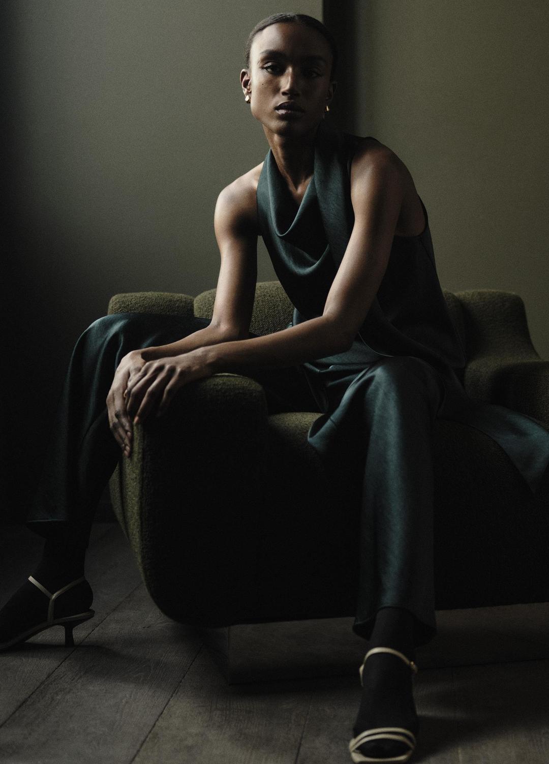 Satin Scarf Top in Tank Tops JUNIPER | VINCE Women