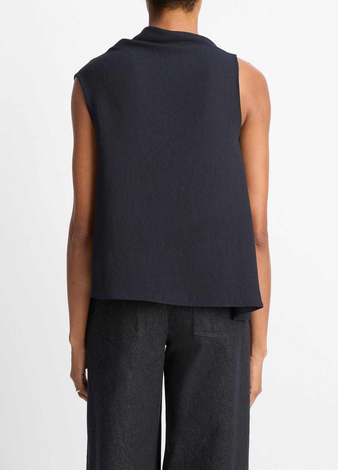 Asymmetrical Draped A-Line Top in Tank Tops COASTAL BLUE | VINCE Women