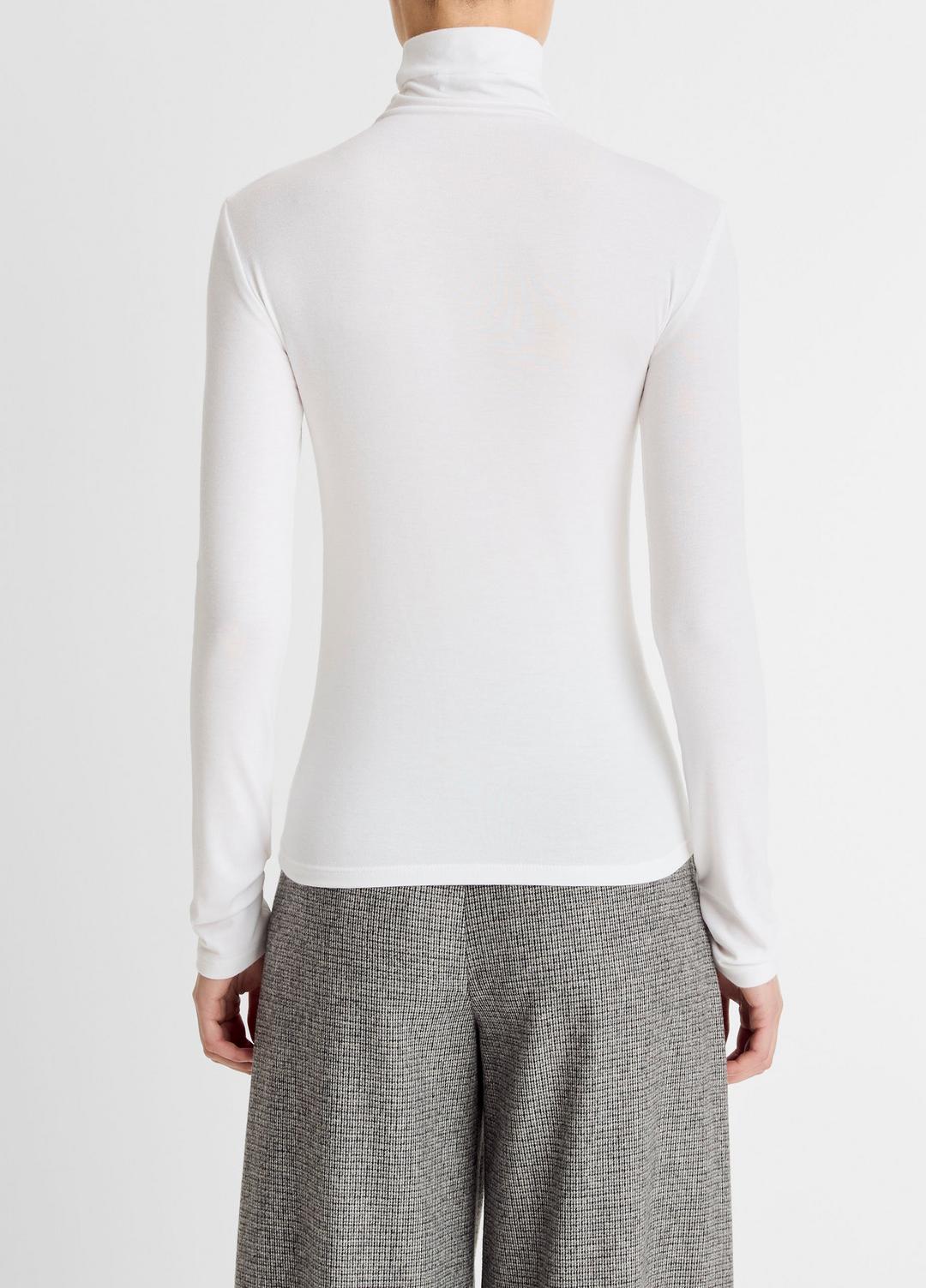 Essential Long-Sleeve Turtleneck Top in Long Sleeve OFF WHITE | VINCE Women