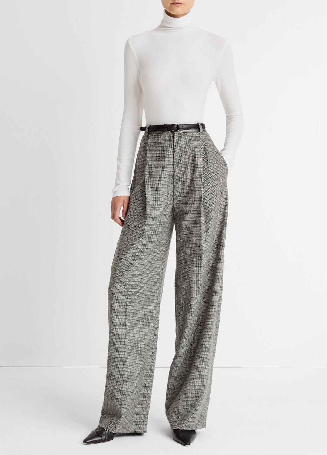 Essential Long-Sleeve Turtleneck Top in Long Sleeve OFF WHITE | VINCE Women