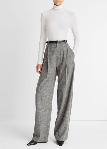 Essential Long-Sleeve Turtleneck Top in Long Sleeve OFF WHITE | VINCE Women