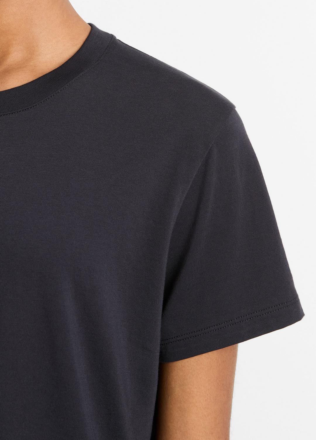 Pima Cotton Crew Neck T-Shirt in Short Sleeve COASTAL BLUE | VINCE Women