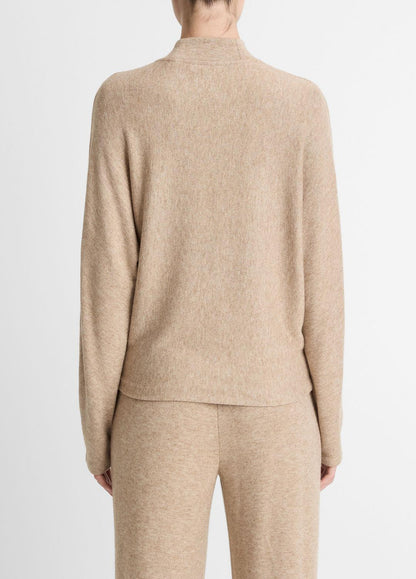 Cozy Dolman-Sleeve Mock-Neck Top in Long Sleeve HEATHER BRUNA | VINCE Women