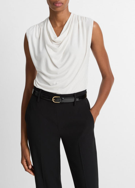 Jersey Draped Cowl-Neck Top in Tank Tops GESSO | VINCE Women