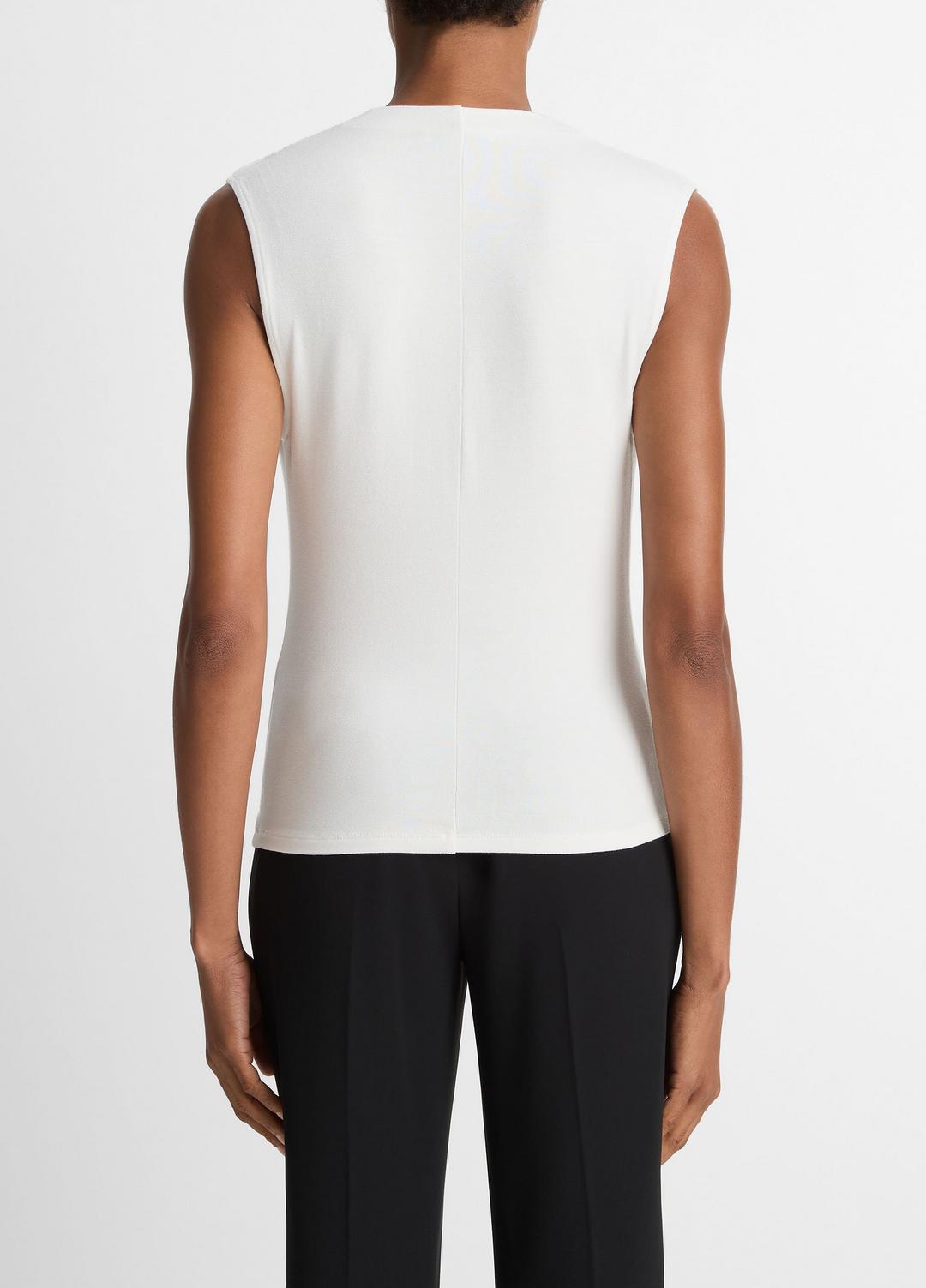 Jersey Draped Cowl-Neck Top in Tank Tops GESSO | VINCE Women