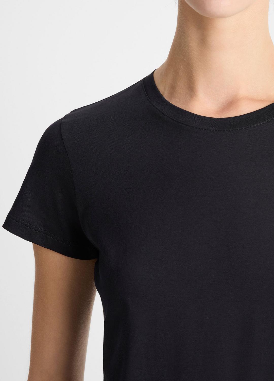 Essential Pima Cotton Crew Neck T-Shirt in Short Sleeve COASTAL BLUE | VINCE Women