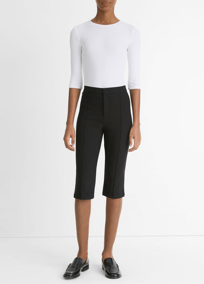 Elbow-Sleeve Crew Neck T-Shirt in Short Sleeve OPTIC WHITE | VINCE Women