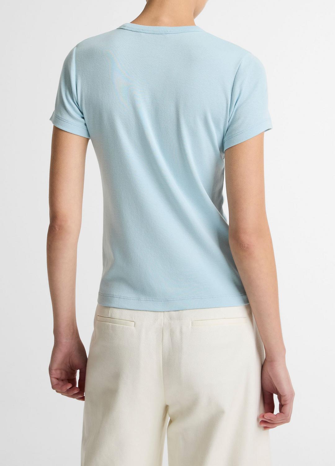 Pima Cotton-Blend '90s Shrunken T-Shirt in Short Sleeve CLEARWATER | VINCE Women