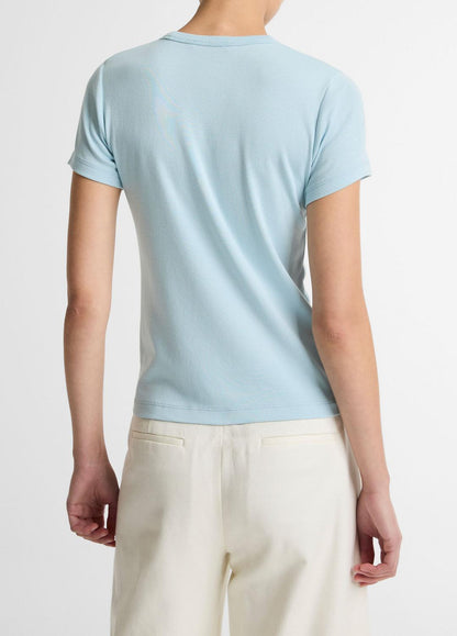 Pima Cotton-Blend '90s Shrunken T-Shirt in Short Sleeve CLEARWATER | VINCE Women