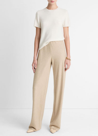 Italian Wool-Blend High-Waist Bias Pant in Trousers OATMEAL | VINCE Women