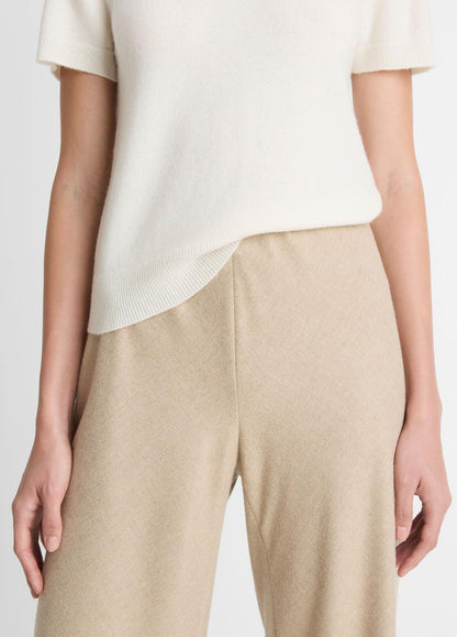 Italian Wool-Blend High-Waist Bias Pant in Trousers OATMEAL | VINCE Women
