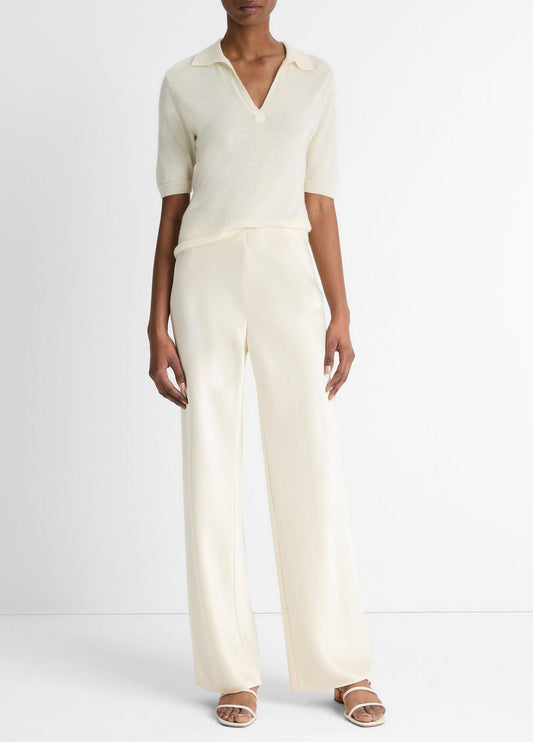 Colette High-Rise Fluid Satin Bias Pant in Pants BONA | VINCE Women