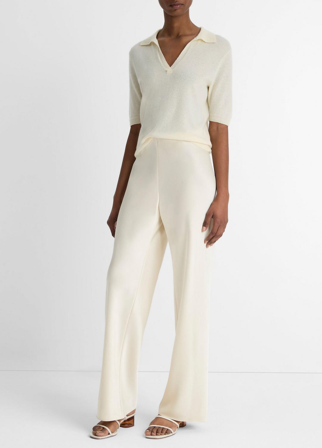 Colette High-Rise Fluid Satin Bias Pant in Pants BONA | VINCE Women