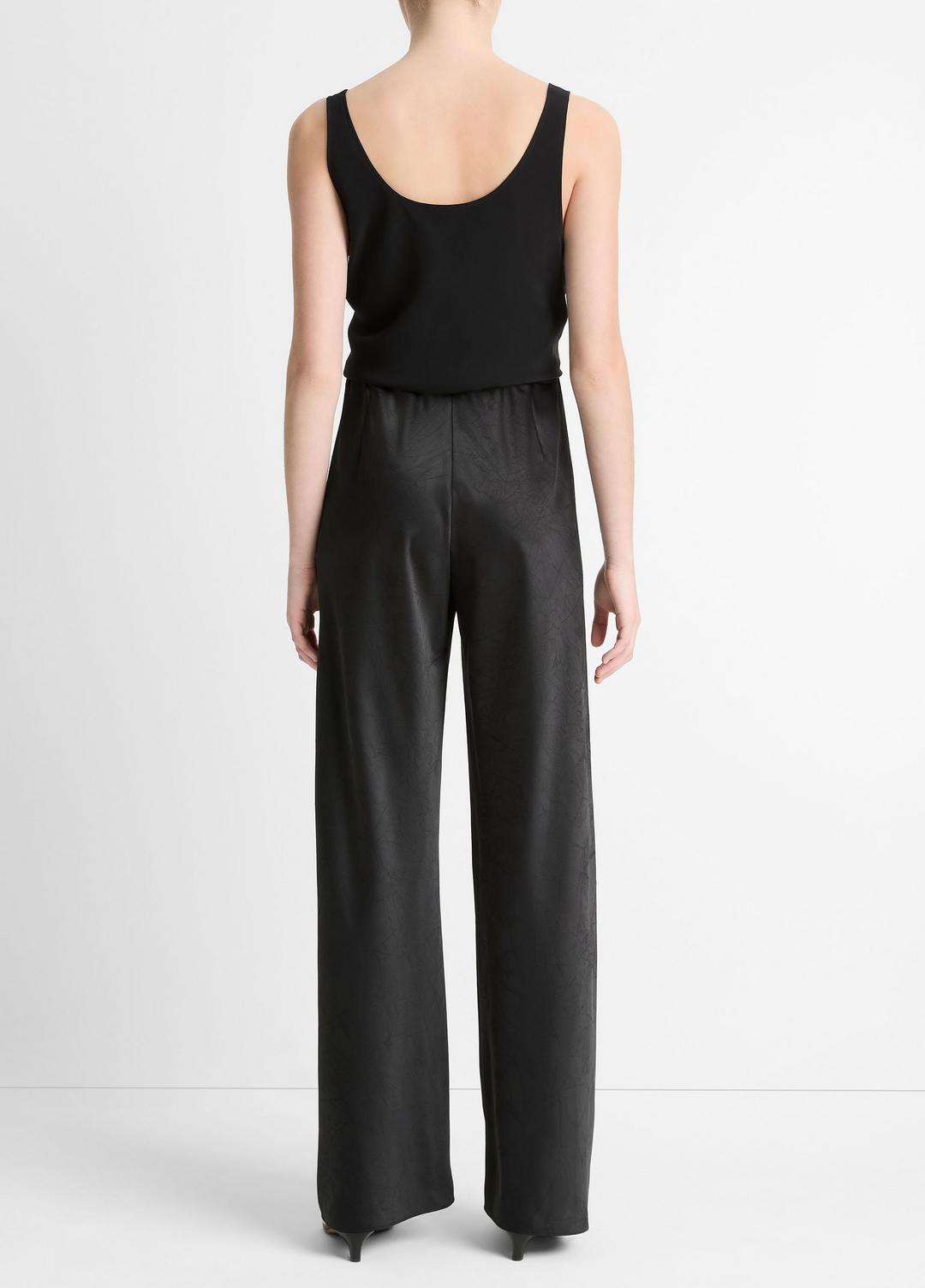 Colette High-Rise Fluid Satin Bias Pant in Trousers BLACK | VINCE Women