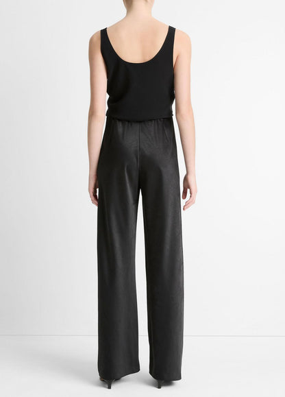 Colette High-Rise Fluid Satin Bias Pant in Trousers BLACK | VINCE Women
