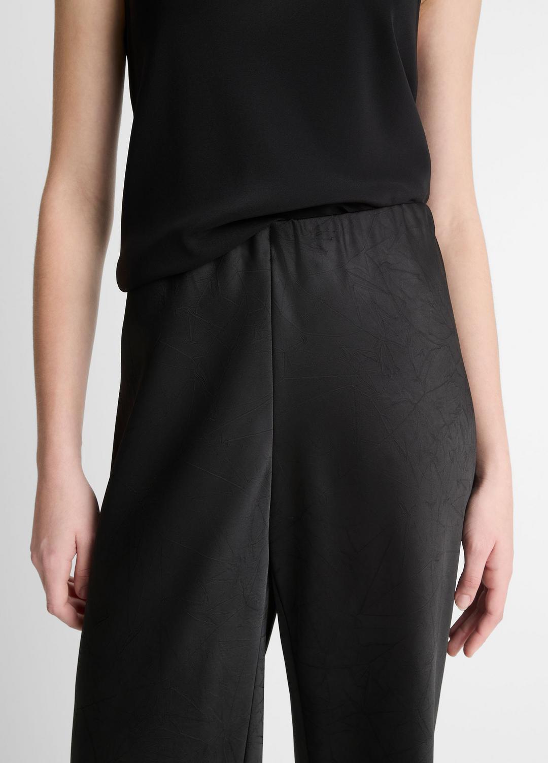 Colette High-Rise Fluid Satin Bias Pant in Trousers BLACK | VINCE Women