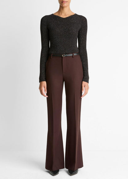 Sculptural Flare Trouser in Trousers BLACK GRAPE | VINCE Women