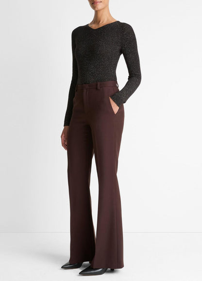 Sculptural Flare Trouser in Trousers BLACK GRAPE | VINCE Women