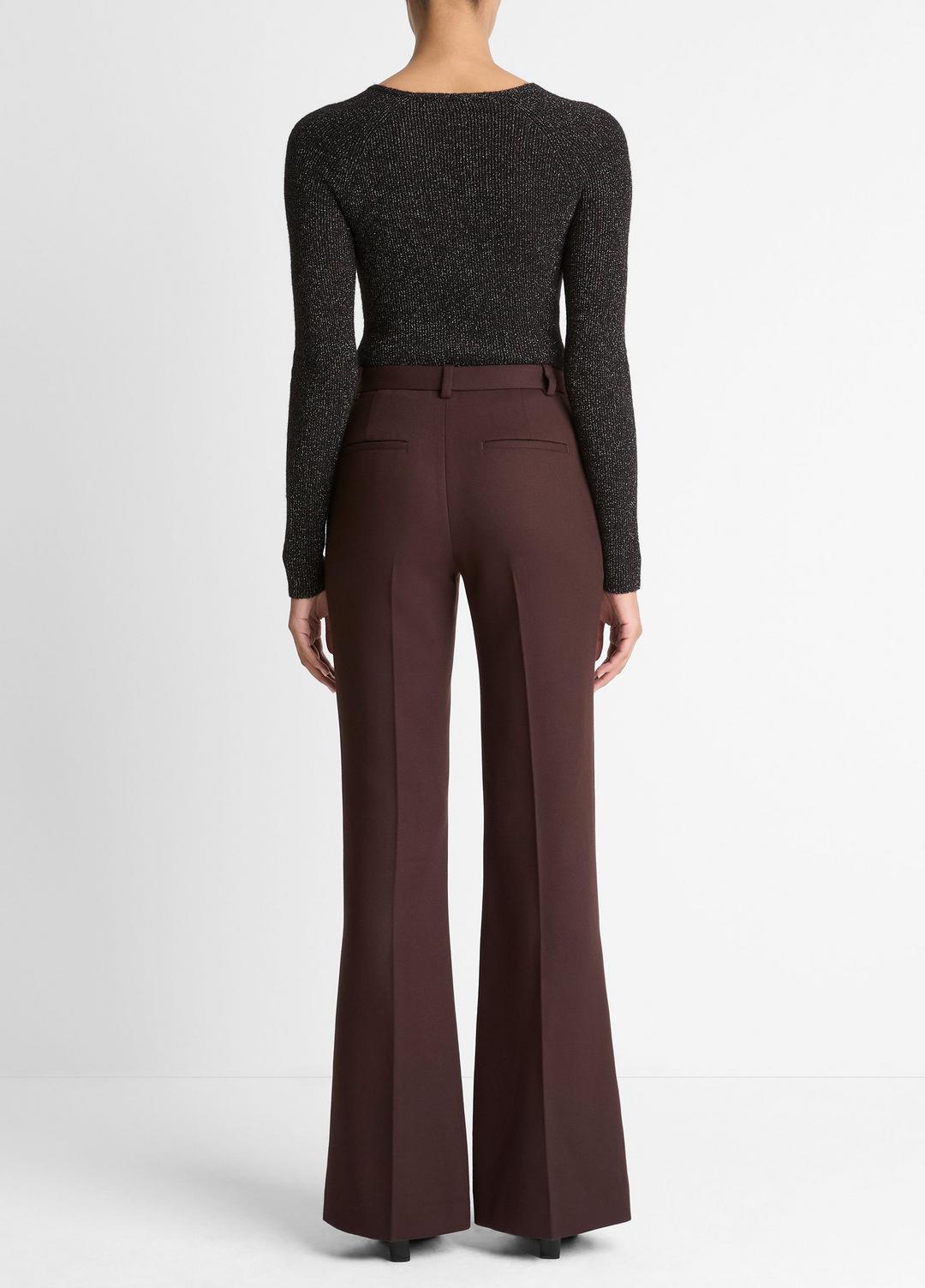 Sculptural Flare Trouser in Trousers BLACK GRAPE | VINCE Women