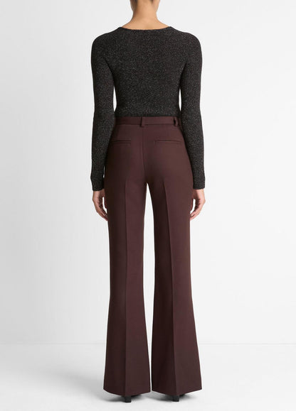 Sculptural Flare Trouser in Trousers BLACK GRAPE | VINCE Women