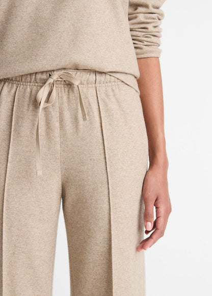 Wool-Blend Tailored Wide-Leg Pant in Wide Leg HEATHER MARZIPAN | VINCE Women