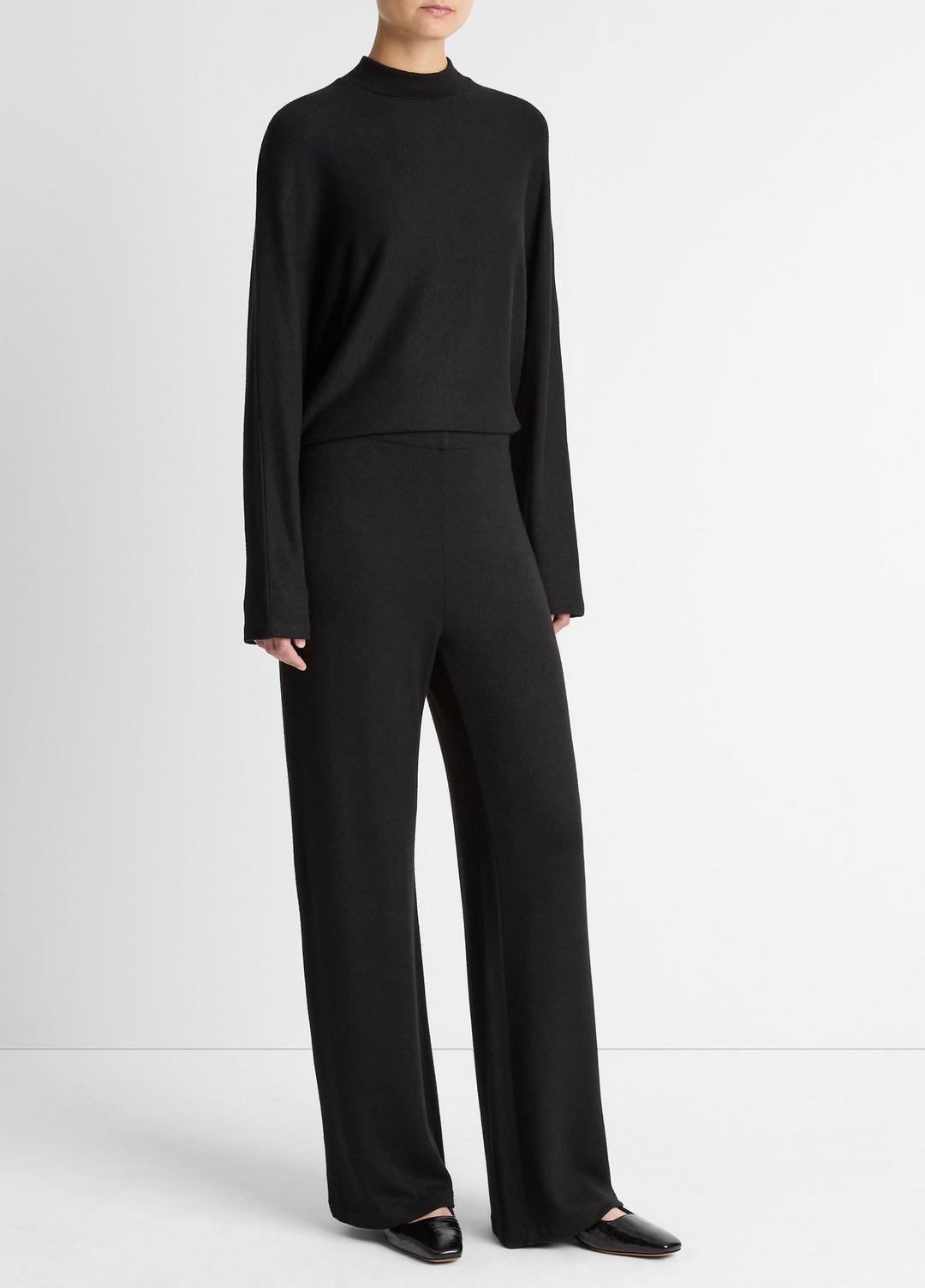 Cozy Wide-Leg Pant in Wide Leg BLACK | VINCE Women