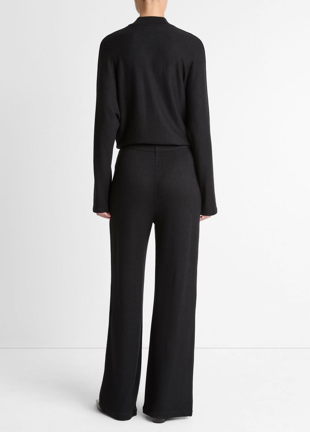 Cozy Wide-Leg Pant in Wide Leg BLACK | VINCE Women