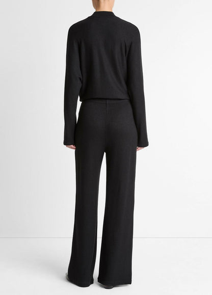 Cozy Wide-Leg Pant in Wide Leg BLACK | VINCE Women