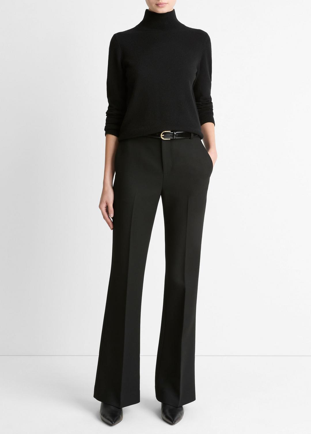 Sculptural Flare Trouser in Trousers BLACK | VINCE Women