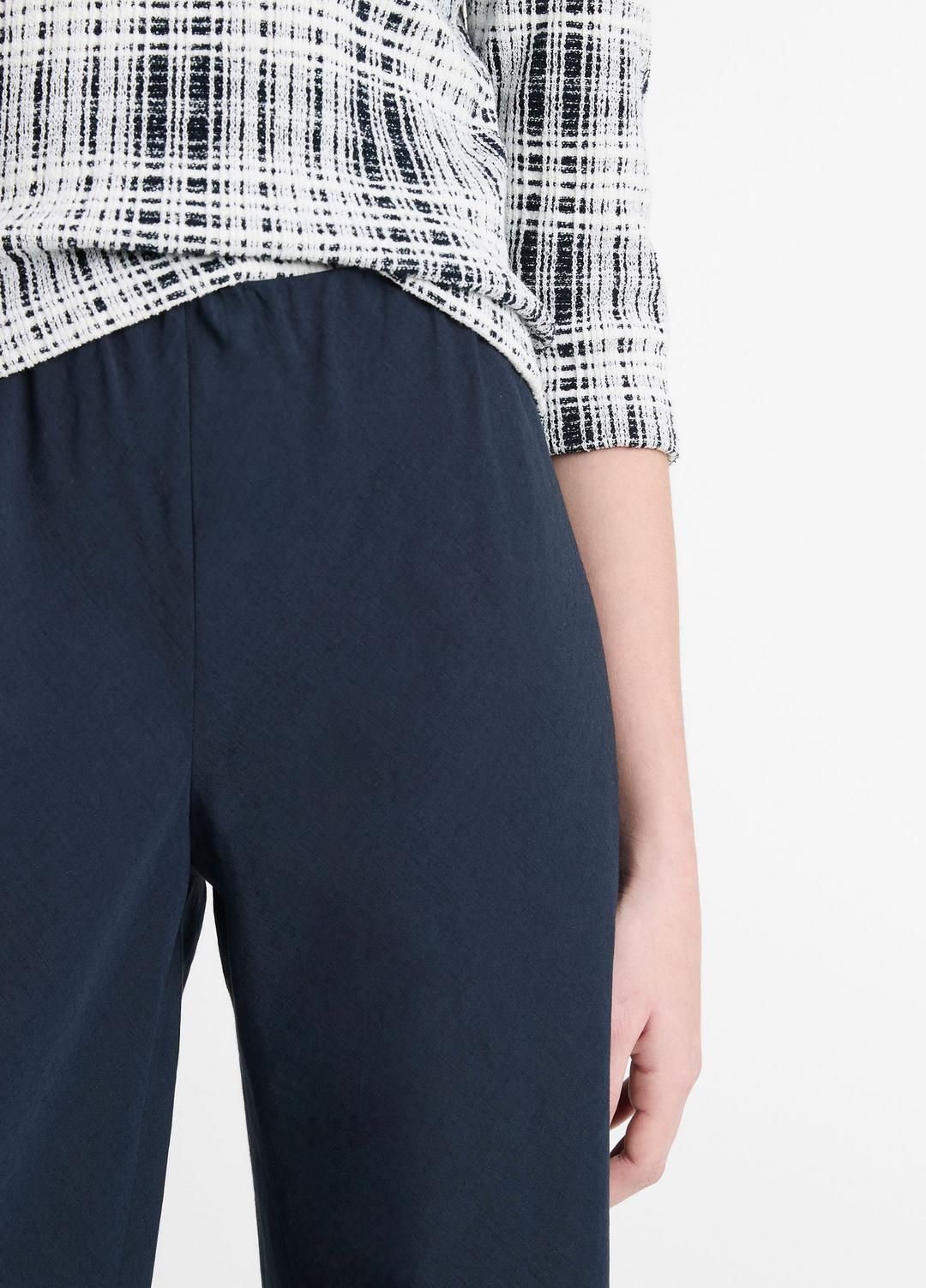 Cotton-Blend High-Waist Bias Pant in Wide Leg COASTAL BLUE | VINCE Women
