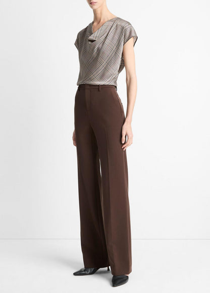 Mid-Rise Tailored Flare Pant in Trousers DEEP ESPRESSO | VINCE Women