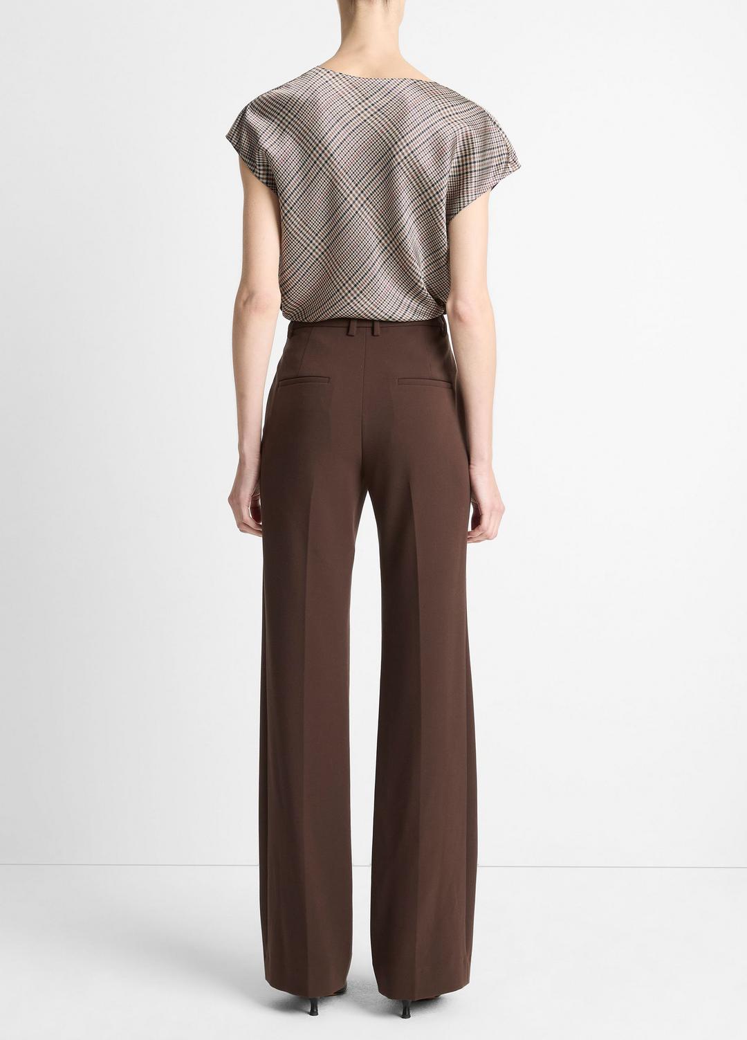 Mid-Rise Tailored Flare Pant in Trousers DEEP ESPRESSO | VINCE Women