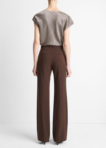 Mid-Rise Tailored Flare Pant in Trousers DEEP ESPRESSO | VINCE Women