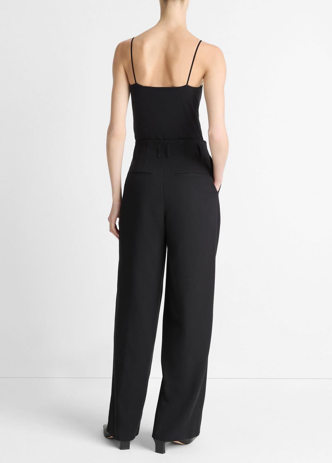 High-Waist Pleated Trouser in Trousers BLACK | VINCE Women